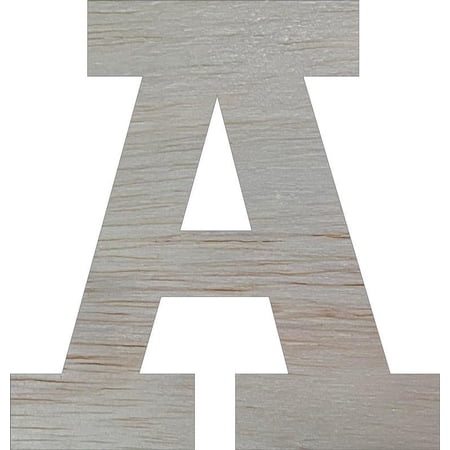 Wooden Block Letters, Unfinished 4'' Rockwell A, Craft