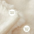 thumbnail image 6 of JIAN YA NA Luxury Rabbit Plush Faux Fur Throw Blankets, 1000GSM Soft and Warm Thick Cozy Throws, Double Sided Fluffy Plush Blanket for Sofa Couch Bed Living Room in Fall Winter (130x160cm, White), 6 of 13