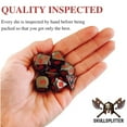 thumbnail image 5 of Wizards Grimoire with Smoke and Fire | Shiny Black Nickel with Red Numbers Metal Dice -, 5 of 5
