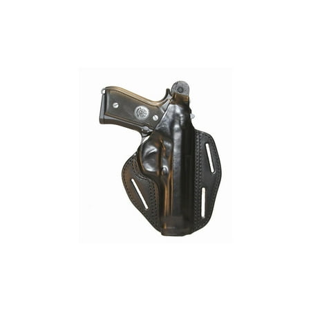 UPC 648018000089 product image for BlackHawk 3 Slot Leather Pancake Holster, Black, Right Hand - Colt 4 in Comm | upcitemdb.com