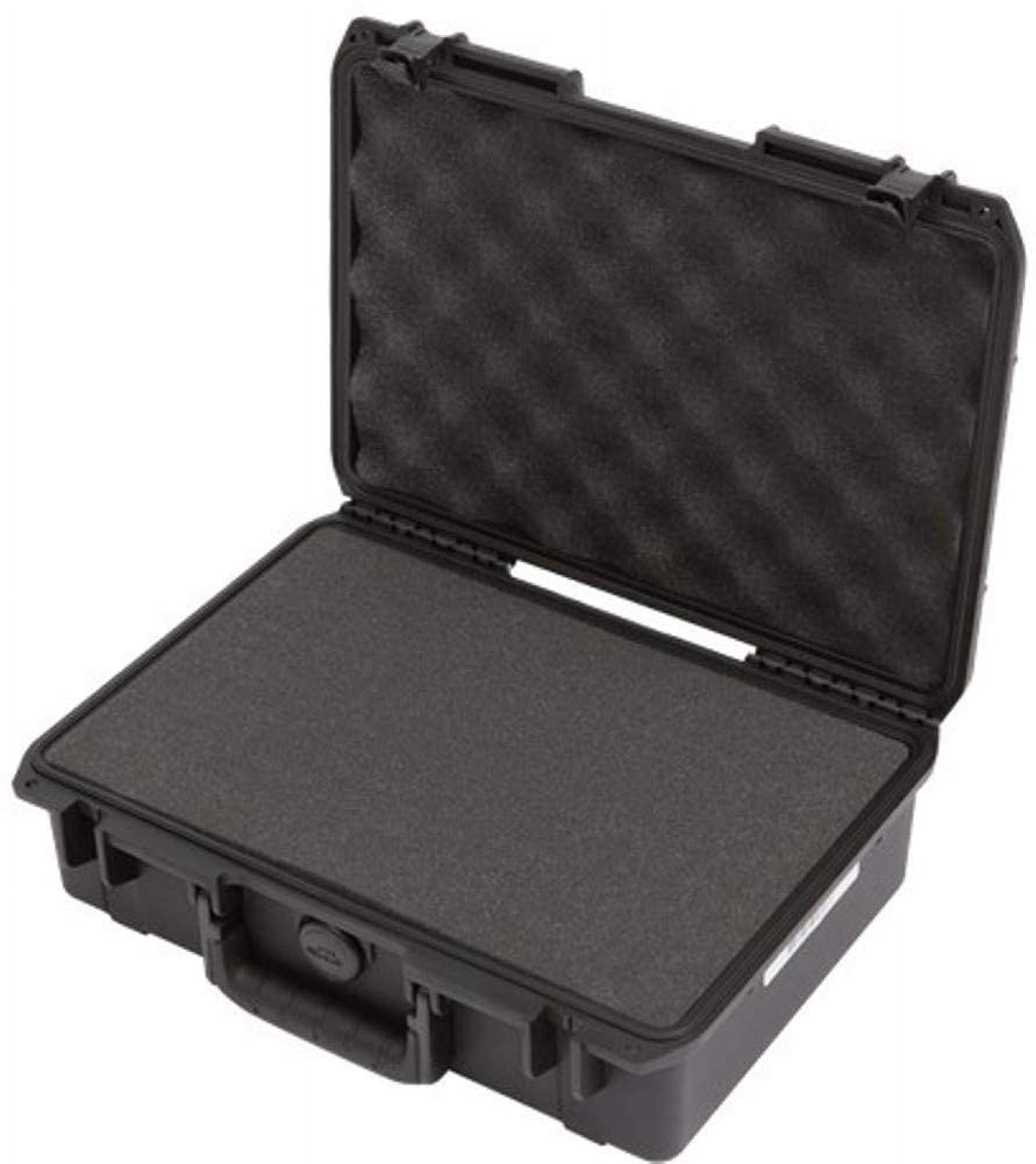 SKB iSeries 12"x8"x3" Black Firearm Case with Cubed Foam, Waterproof, Durable Gun Case (3i-1208-3B-C)