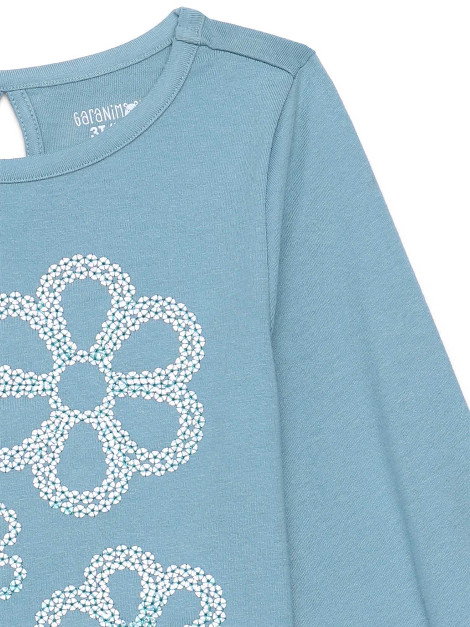 Garanimals Toddler Girl Long Cuffed Sleeve Sequin Graphic Top, Sizes 18M-5T