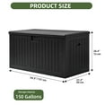 thumbnail image 3 of Uforic 150 Gallon Large Outdoor Deck Box, Double-Wall Resin Storage Box with Side Handles, Waterproof & Lockable,Black, 3 of 9