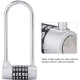 thumbnail image 3 of Digit Combination Alloy Padlock, U-Shaped Security Code Lock, Extra Long Cabinet Door Lock, Resettable Combination Lock, Gym Locker, School Locker (Silver), 3 of 5
