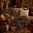 thumbnail image 3 of Dark Autumn Leaves with Golden Branches, Dramatic Rustic Botanical Foliage Pattern for Autumn Lovers, Thanksgiving Gift, Cozy Flannel Blanket for Cabin and Reading Nook, Elegant Home Decor, 3 of 9