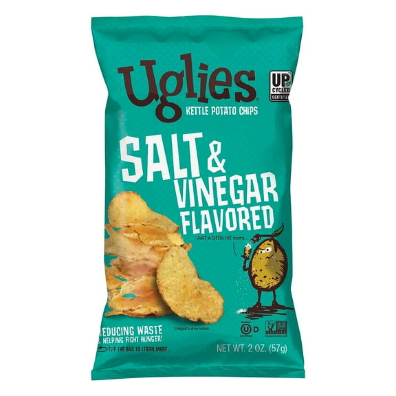 Uglies Gluten-Free Salt & Vinegar Kettle Potato Chips 2 oz. 24 Bags/Carton (26104)