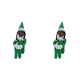 thumbnail image 1 of Snoop On The Stoop Christmas Elf Doll Fieltro Resina Muñecas Adorno (B) Verde, 1 of 5