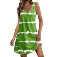 thumbnail image 2 of GaThRRgYP Summer Dresses for Juniors,Women's Casual Sundress with Pockets Summer Boho Beach Dress Floral T-Shirts Dress Neck Loose Tank Dresses, 2 of 6