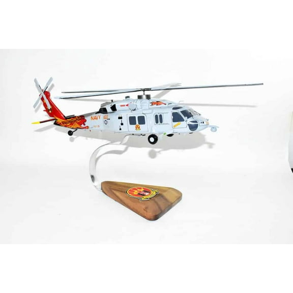 MH-60S (Knighthawk), HSC-15 Red Lions, 16" Mahogany Scale Model