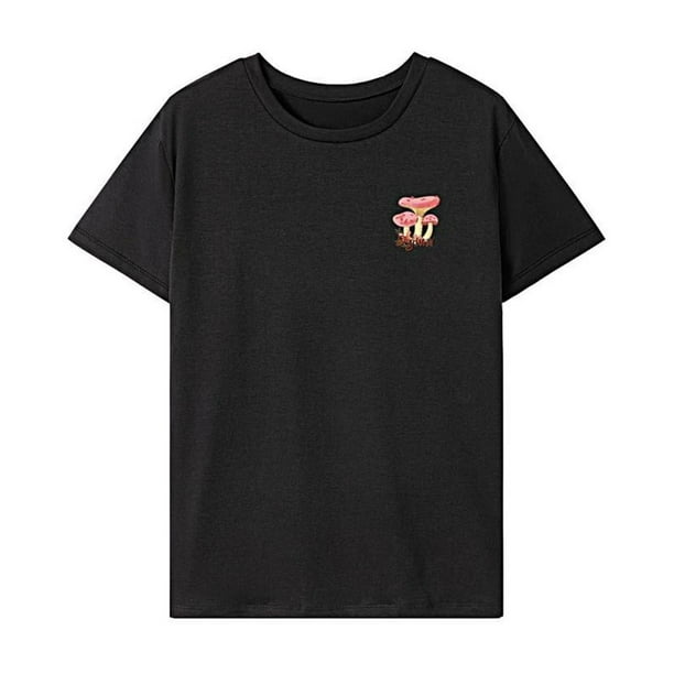 Camiseta para mujer con cuello redondo, camisetas suaves de verano para desplazamientos en la calle, mochilero S