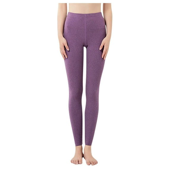 Sngxgn Womens Tummy Control High Waist Yoga Leggings(Purple,L)