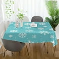 thumbnail image 6 of SKYSONIC Christmas Snowflake Tablecloth Waterproof Washable Polyester Square Table Cover Durable Tablecloth for Kitchen Dining Table Party Decor (60 X 90 Inch), 6 of 7
