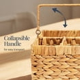 thumbnail image 4 of Best Choice Products Handwoven Silverware Organizer w/ Handle, 5 Compartment Flatware Organizer - Natural, 4 of 8