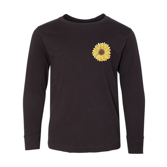 Inktastic Pocket Full of Sunshine Sunflower Long Sleeve Youth T-Shirt