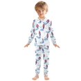 thumbnail image 6 of FORMRS Long Sleeve Top and Pants Pajama Set for Niños 2-Piece Sleepwear, Sizes 18M-8Y, Ice Rink, 6 of 6