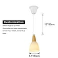 thumbnail image 6 of Kiven Glass Pendant Light with E26 Screw-in Adapter, Exposed Ceiling Light to Pendant, Converts Bulb Socket to Pendant Light, Adjustable Height Renter-friendly Pendant Lighting TB1267, 6 of 7