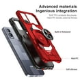 thumbnail image 6 of For Cricket Magic 5G Armor Dual Layer Metal Ring Stand Magnetic Car Mount Hybrid Impact Protective Shockproof Case Cover Red, 6 of 6