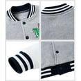 thumbnail image 5 of Aideaone Kids Baseball Jackets Boys Button up Toddler School Varsity Uniform Casual Sport Coat for Toddler Boy 3-6T, 5 of 8