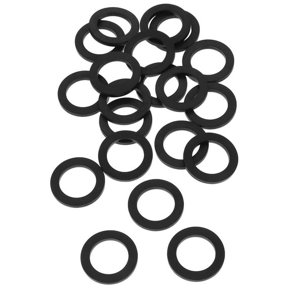 20 Pcs Rubber Gasket Washing Machine Hose Corrugated Tube Washer Black
