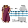 thumbnail image 6 of MOSHU Summer Dresses for Women Crewneck Short Sleeve Midi Dress Casual Button A-Line Sundress with Pockets, 6 of 10