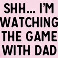 thumbnail image 2 of CafePress - Shh... I'm Watching The Game With Dad Body Suit - Baby Light Bodysuit, Size Newborn - 24 Months, 2 of 4