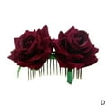 thumbnail image 6 of 1 Pcs Silk Artificial Rose Flower Hair Comb - Wedding/Bridal, Women's Romantic Fancy Headwear, 6 of 6