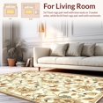 thumbnail image 2 of Flatwoven High Traffic Area Rug, Grandeur Collection Traditional Floral Scrollwork, Non Slip, Stain Resistant, Washable Area Rugs for Living Room, Bedroom(Beige, 8X10), 2 of 8