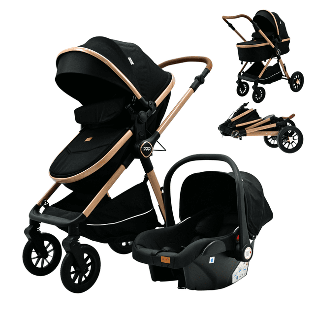 Carriola Para Bebé Dodo Baby Aurora Bambineto Y Portabebé Negro
