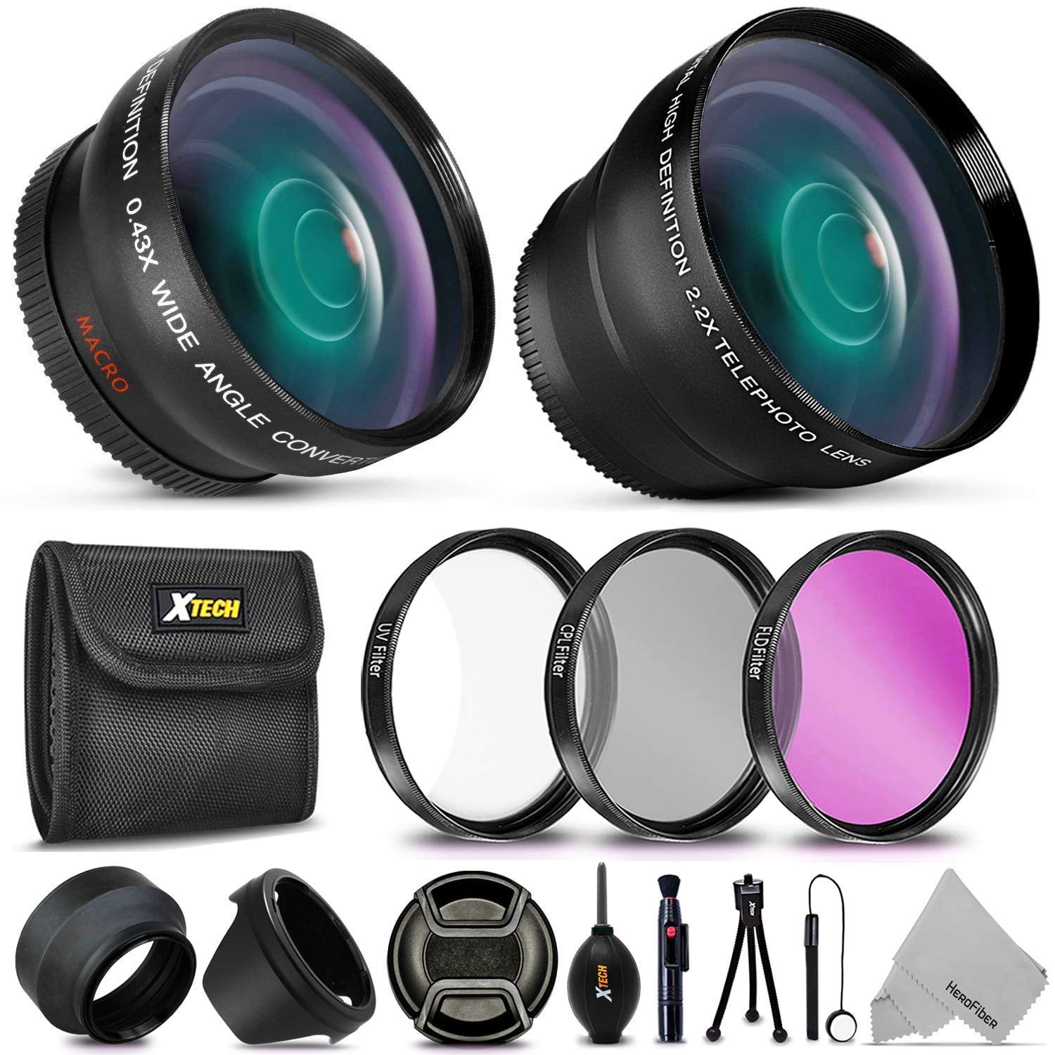 58mm Lens Kit for Canon EOS Rebel T8i T7i T7 T6i T6S T6 T5i T5 SL2 SL3