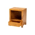 thumbnail image 3 of bali & pari Camira Natural Light Mappa Burl Wood 1-Drawer Nightstand, 3 of 9