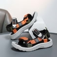 thumbnail image 6 of FINALGANG Boys Girls Kids Sporty Adventure Sandals With Multi Adjustable Webbing Straps Lightweight Cushioned Sole Shoes For Outdoor Play Summer Activities Grey 7-8 Years, 6 of 7