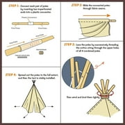 Lavievert Indian Canvas Teepee Children Playhouse Kid Play Tent