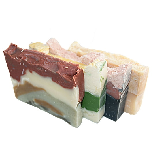 Forest Soap Bar Set (4 Guest Bars)- Himalayan Pink Salt, Brazilian Mud, Bamboo Lilac and Bay Rum Soap - Handmade Organic All-Natural – by Falls River Soap Company