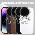 thumbnail image 6 of Astronaut Hidden Stand Phone Case for iPhone 12 Pro Max,Cute Astronaut Folding Bracket Kickstand Luxury Glitter Bling 6D Electroplated Soft TPU Protective Case for Men Women Pink, 6 of 14