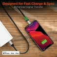 thumbnail image 6 of HyperGear 15421 60-Watt Charge and Sync Flexi USB-C to Lightning Flat Cable, 6 Feet (Black), 6 of 10