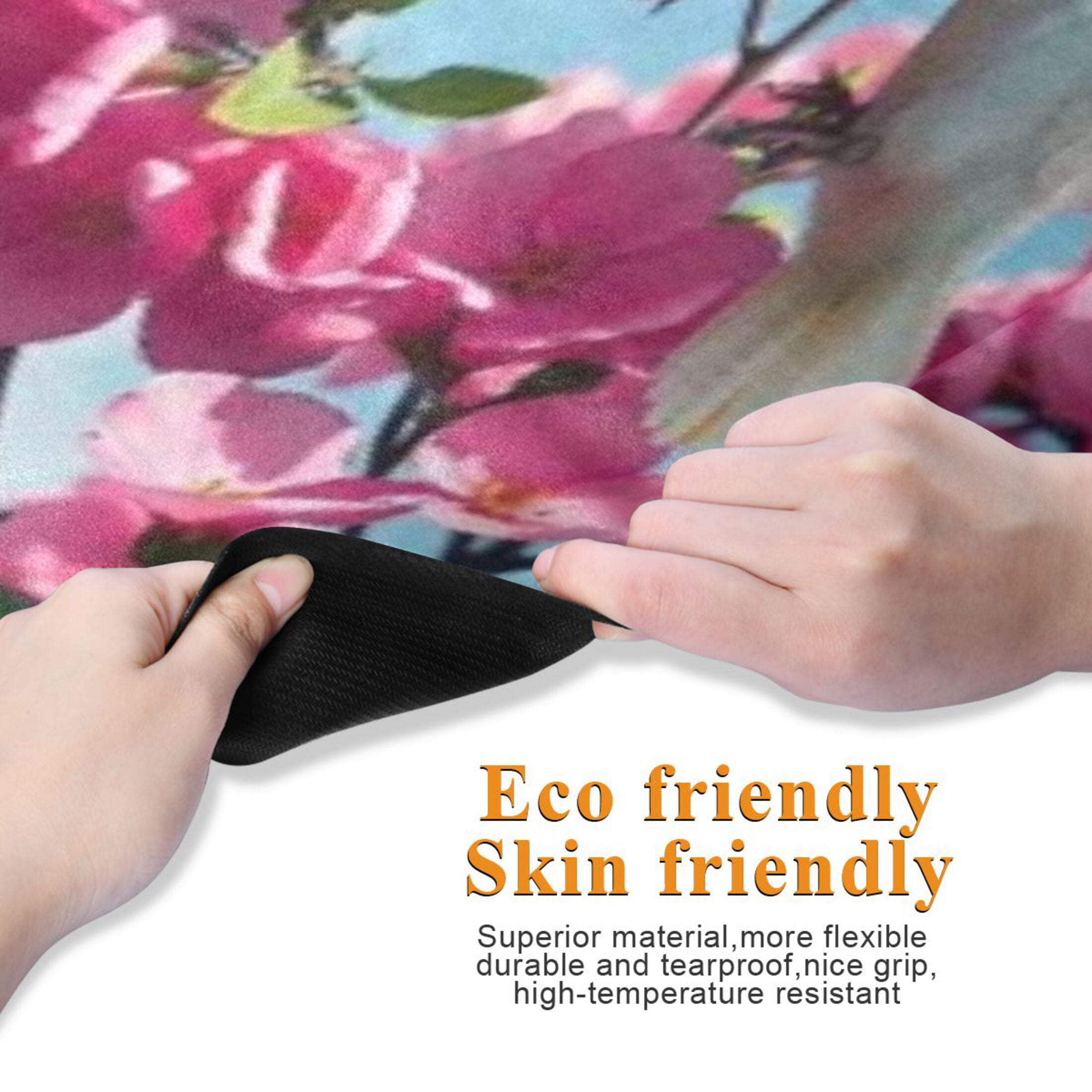 BZSMCE Yoga Mat Women Fitness Mat Love in Bloom Pattern