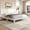White, variant on Harper & Bright Designs Wood King Platform Bed with Big Headboard, King Simple Retro Platform Bed with Slat Support for Bedroom, Black