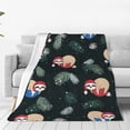 thumbnail image 1 of Balery Baby Sloths Sleeping On The Christmas Ball Manta de Felpa Suave y Acogedora – Cobija de Franela Aterciopelada para Cama, Lavable y Cálida para Sofá, Mascotas, Transpirable-80"x60", 1 of 7