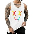 thumbnail image 1 of Camisetas de Tanque de los Hombres Tanque de los Hombres Incolor Gradiente de Impresión Cuello Redondo Correa Delgada Fuga Atrás Regular Casual Deportes Blusas de Tanque, 1 of 5