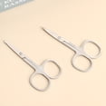 thumbnail image 2 of EXLEAF 1 Pc Professional Stainless Steel Scissor Nail Art Manicure Scissors Eyebrow Nose Hair Nail Cuticle Curved Scissors Makeup Tools Hair Scissors, 2 of 7