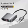 thumbnail image 3 of New External USB Sound Card Audio Jack 3.5mm Cable Adapter HIFI Sound for Microphone Speaker Headset PC Laptop,1 * External USB Sound Card,Gray, 3 of 8