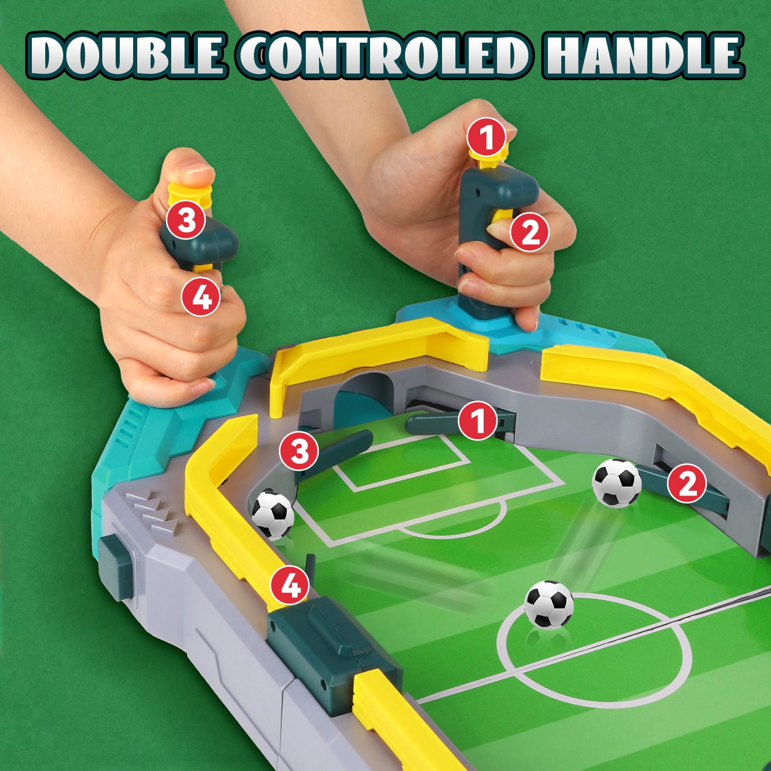 Beefunni Tabletop Foosball Game – Portable Soccer Board Game with Sound & Scoring – Indoor Sport Game Gift for Family & Friends