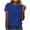 Blue, variant on AherBiu Summer Tops for Women Short Sleeve Comfy Basic Top Tees Tshirt Crewneck Dailywear Undershirt