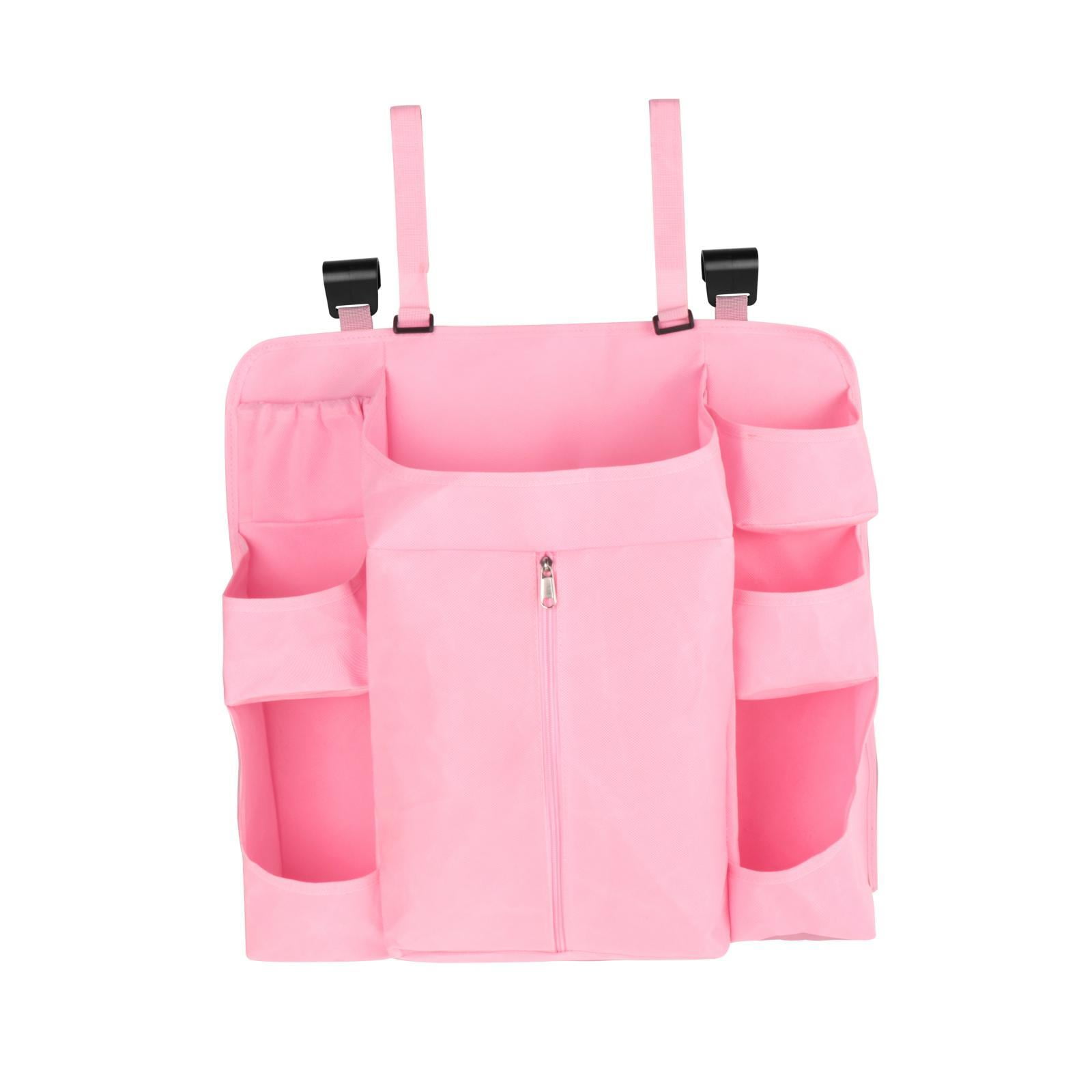LeeQinersw Hanging Diaper Organizer Portable Nursery Organizer for Newborn Bedroom Baby Pink