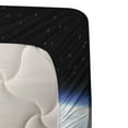 thumbnail image 3 of Ambesonne Outer Space Fitted & Top Sheet Set with Shams, Cosmonaut Adventure, Blue Grey Black, 3 of 4
