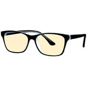 Computer Glasses with Sheer Glare Peach Double Sided Anti Reflective Lenses - Ergonomic Plastic Frame - 54/38-17-145