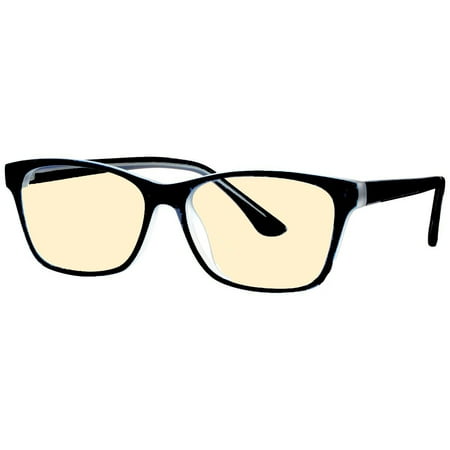 Computer Glasses with Sheer Glare Peach Double Sided Anti Reflective Lenses - Ergonomic Plastic Frame - 54/38-17-145