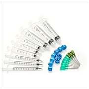 Dispense All - The 9 Pack - 10ml, 3ml, 1ml Industrial Syringes with 14Ga and 18Ga Blunt Dispensing Tips and Caps