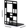 thumbnail image 4 of Book Ends, Bookends, Book Ends for Shelves, Bookends for Heavy Books, Book Divider Decorative Holder, Metal Heavy Duty Bookend 1 Pair, Abstract Art Desgin Book Stopper Supports for Office, Home, 4 of 7