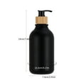 thumbnail image 3 of 2 Pack Matte Black Soap Dispenser Set 500ml - Refillable Bathroom Liquid Soap Pump for Kitchen Countertop PET Plastic, 3 of 8